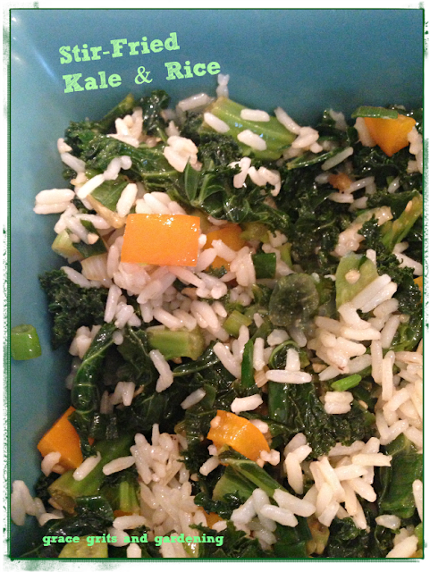rice and kale, grace grits and gardening