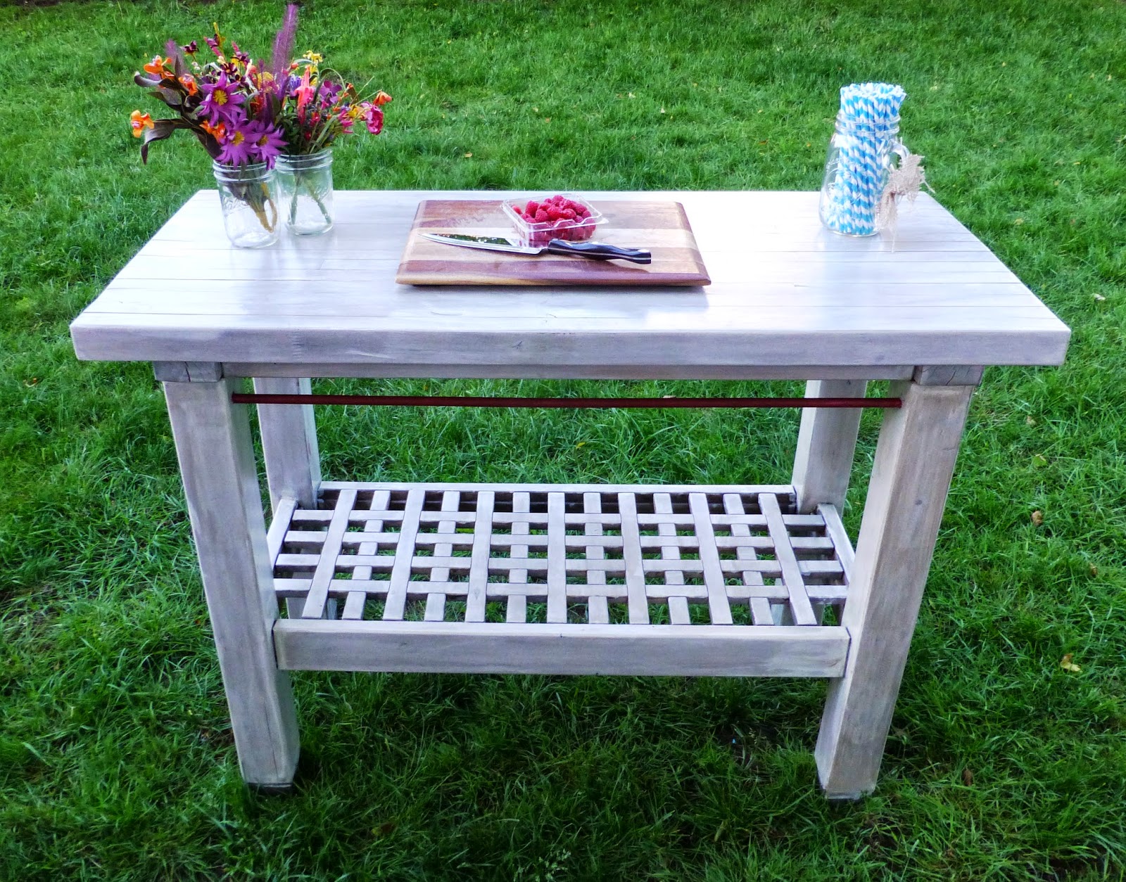 Barnwood and Bangles Bringing Life Back into this Outdoor Work Table