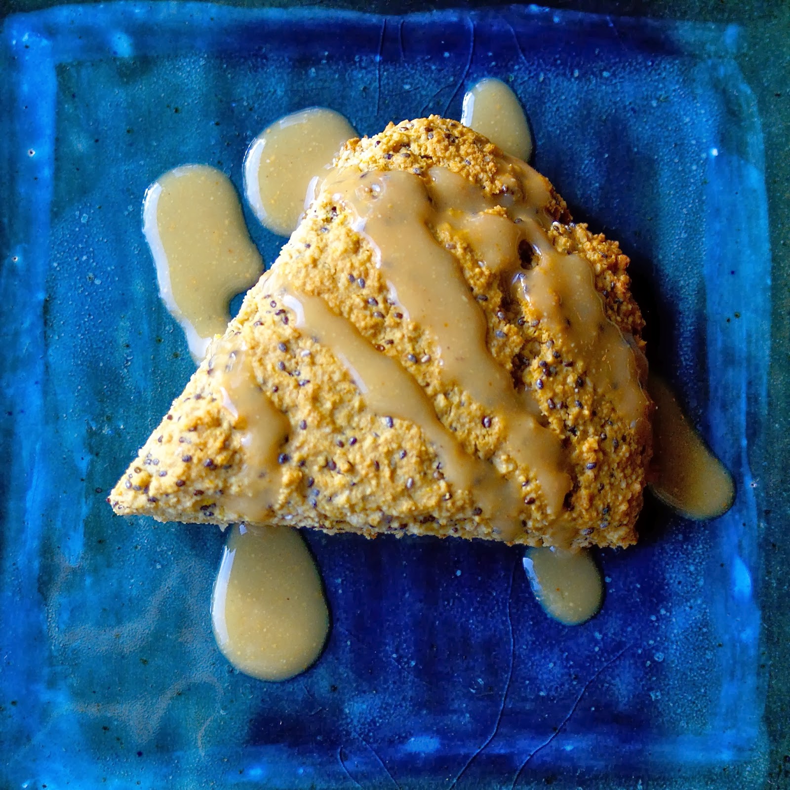 Margaret's Dish Lemon Chia Seed Scones with Sweet Lemon Cashew Glaze