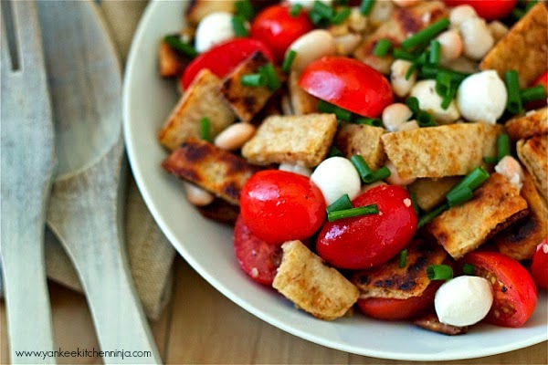 Naan panzanella: a healthy, hearty meal salad