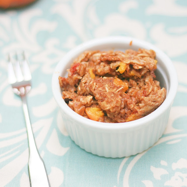 Mix it Up Peach Cobbler Baked Oatmeal (My 100th post!)