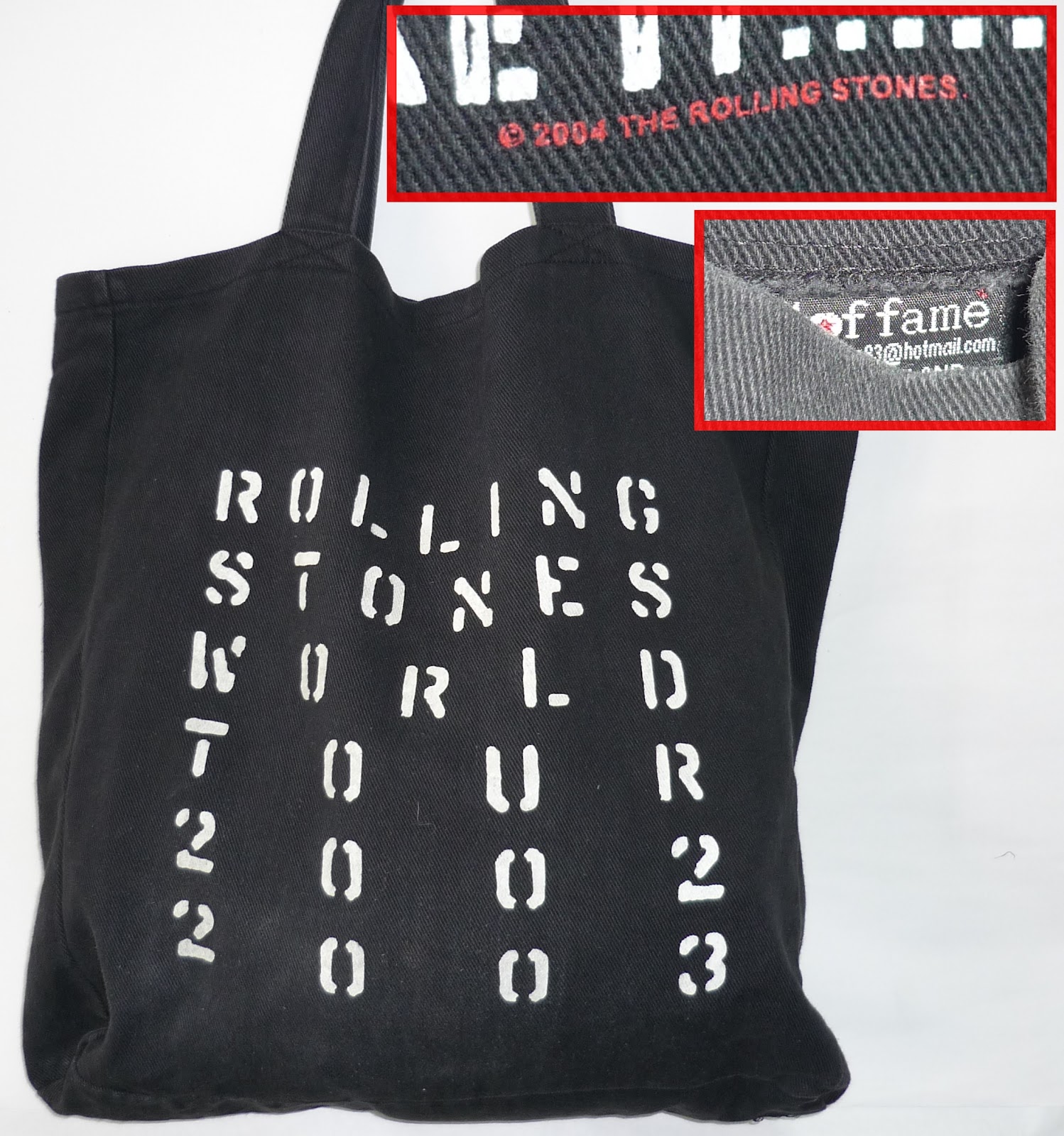 RCHYbundle ROLLING STONES 2004 tote carry shoulder bags