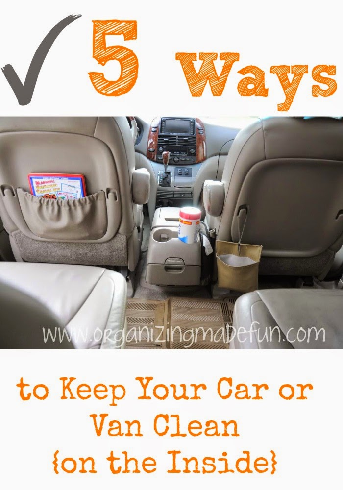 5 Ways to Keep Your Car or Van Clean {on the Inside} Organizing made