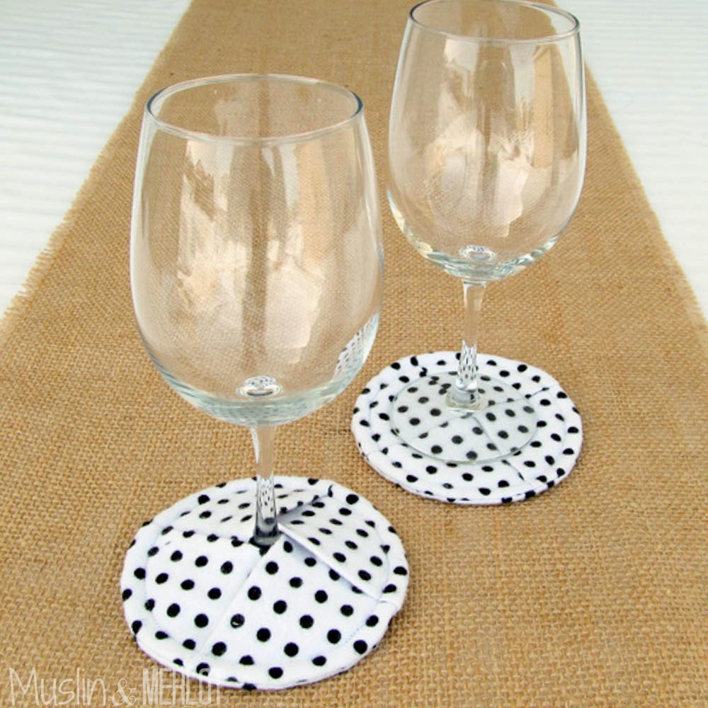 Tutorial Wine Glass Coasters! Muslin and Merlot
