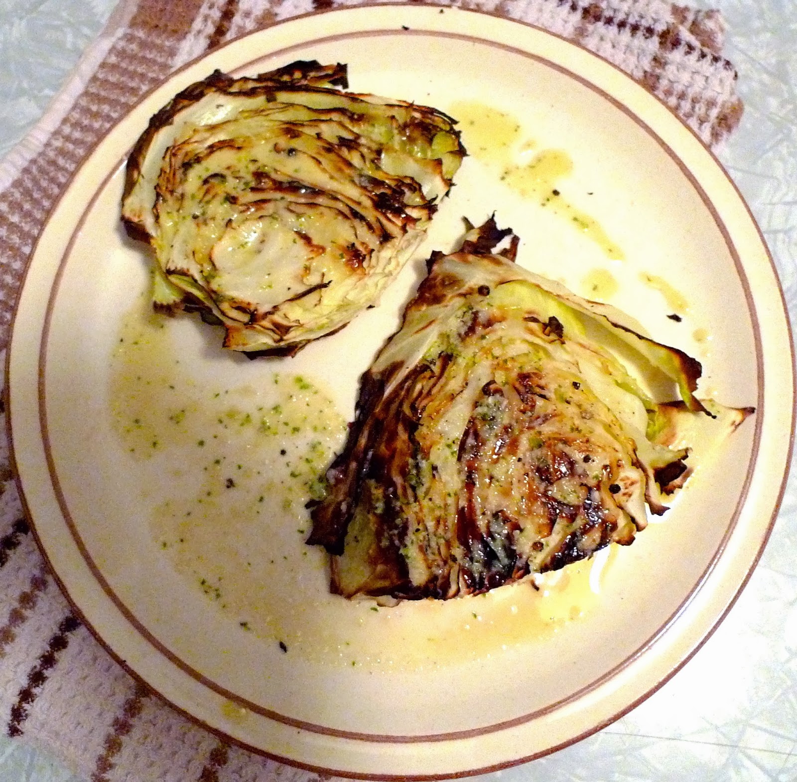 TOP KNOT let's make grilled cabbage!