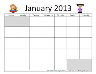 Blank Calendar  2013 on Mrs  Waddingham  2012 2013 Calendars Blank And Dotted