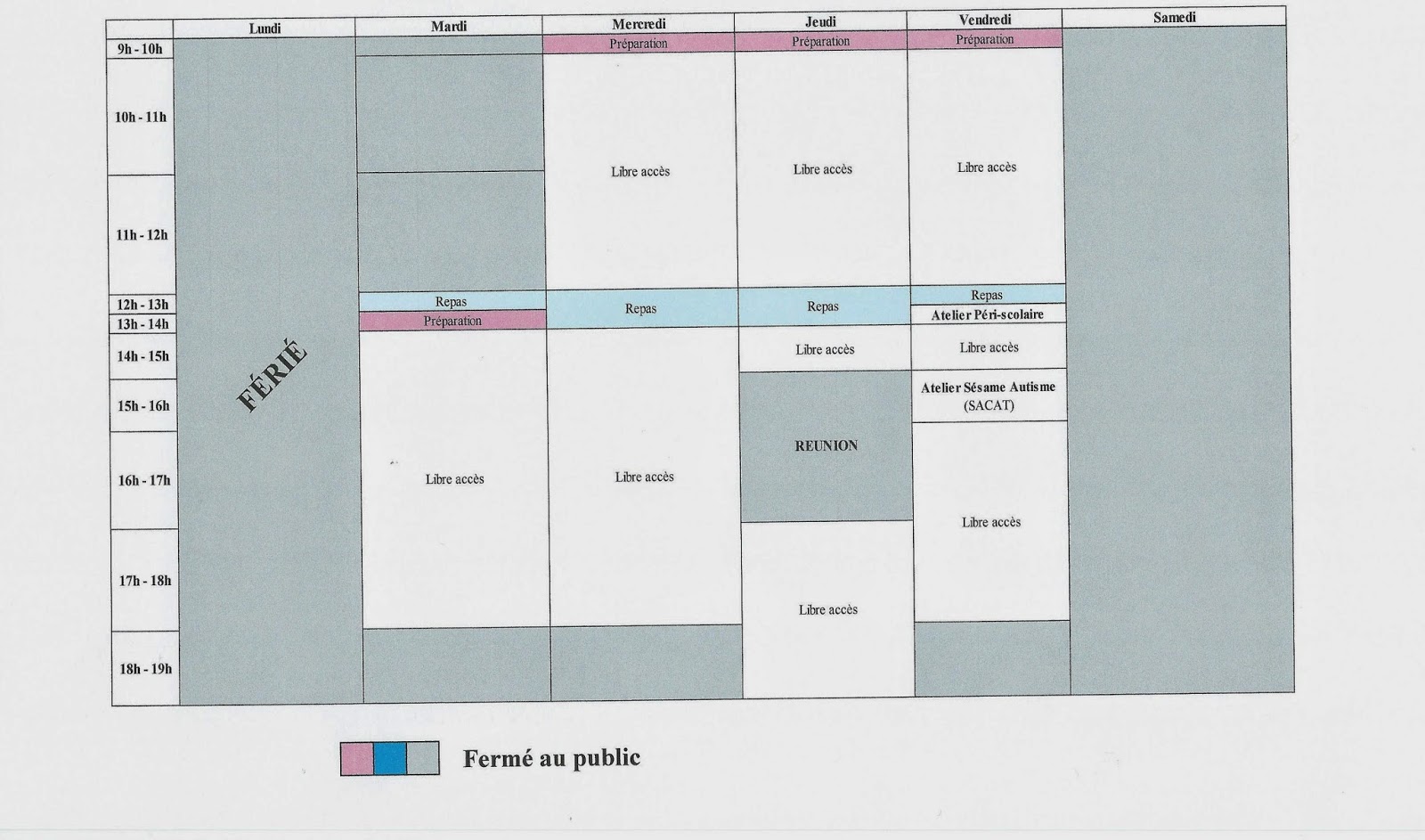 semaine du 09 au 13 juin 2014