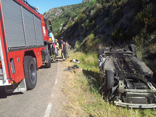 Accidente en la carretera de Colmenar a Sotoserrano