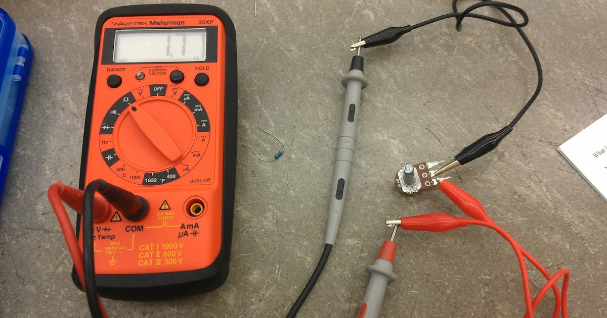Electronics 10 vvendiola Using a Multimeter, Testing Potentiometer