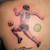 Football Player Tattoo on Back Body