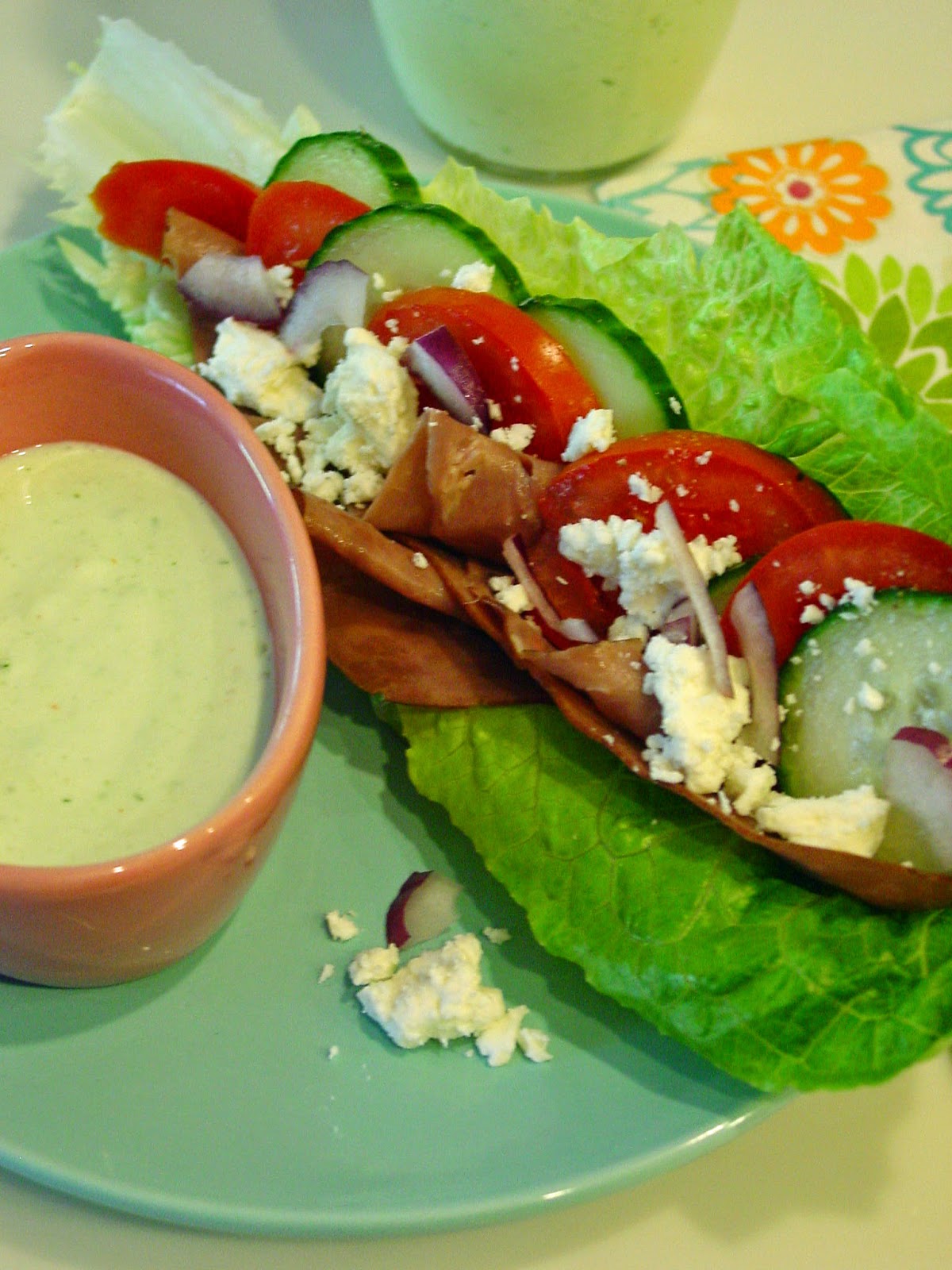Soup Spice Everything Nice Roast Beef and Cucumber Lettuce Wrap