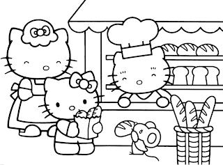 hello kitty coloring pages, free coloring pages