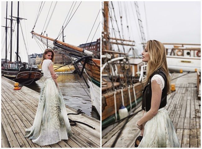 http://sofiaruutu.com H&M Conscious 2015 Long Silk-Blend Skirt