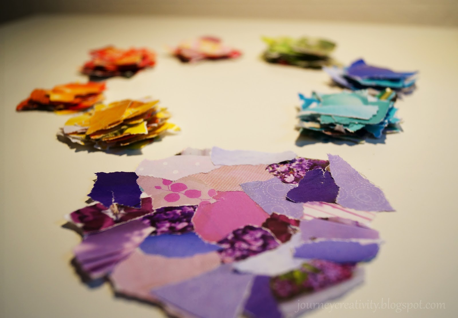 Magazines collage coasters Journey into Creativity