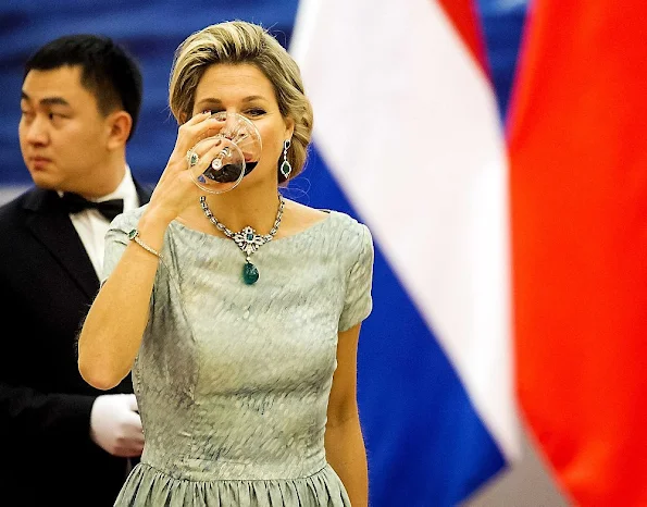 King Willem-Alexander and Queen Maxima of The Netherlands attends the state banquet hosted by President Xi Jinging and his wife Peng Liyuan at the Golden Hall