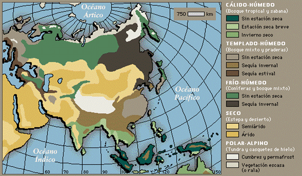 Clima climatica cartina climas climatico maps meridional continente mundial pericolo continentes polis factores geografia regiones fisicos climatología climatic GEOGRAFIA DEL MUNDO: ASIA