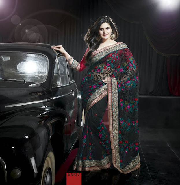 Black Net Saree-01