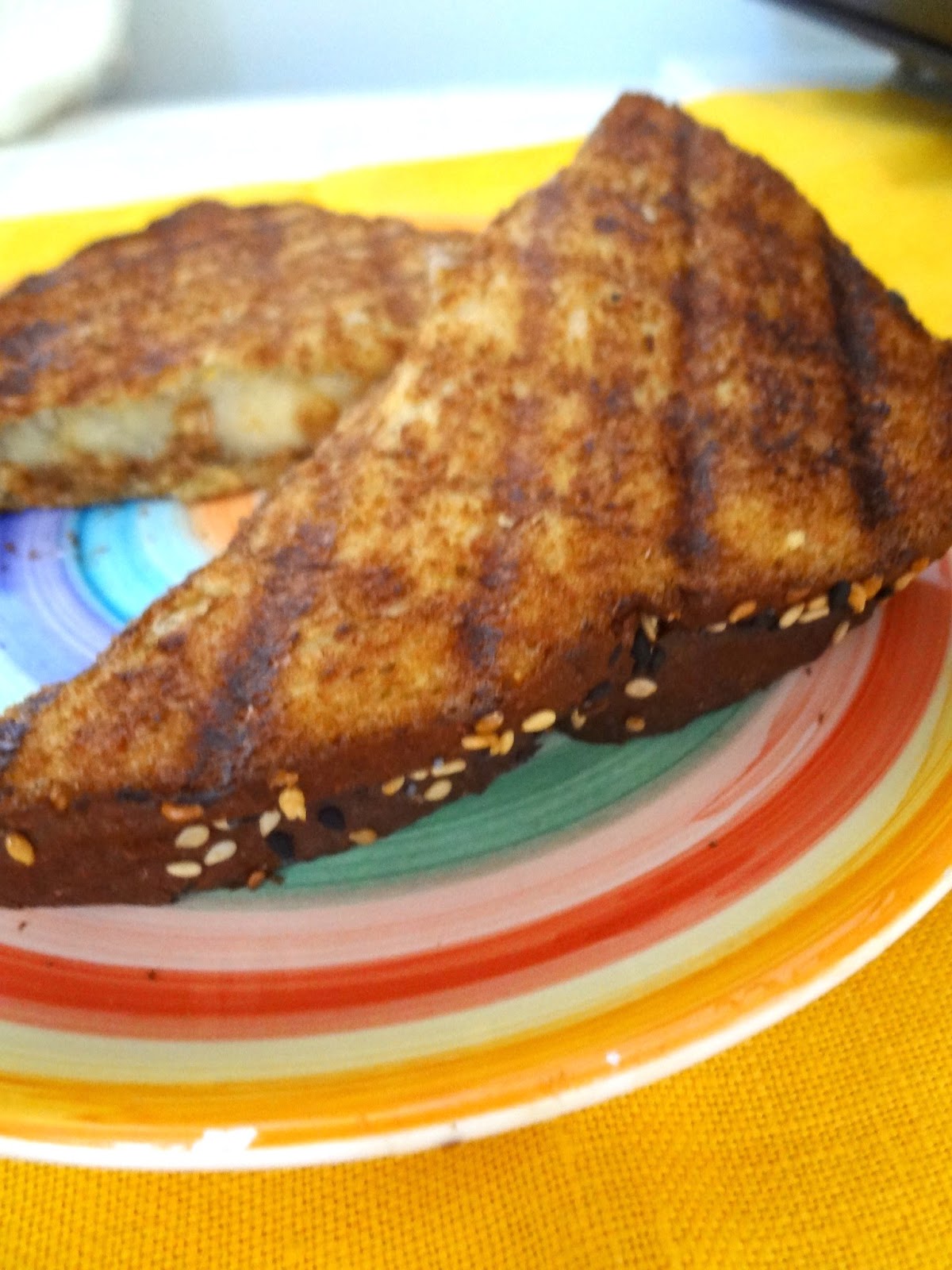 Breakfast Panini Peanut butter and banana