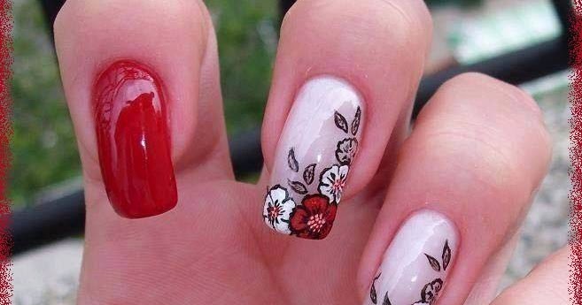 Red and White Acrylic Nail Designs - wide 4