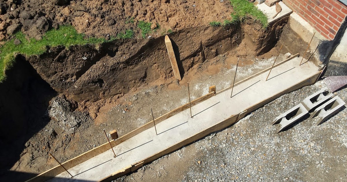 Projekt Eigenheim Die Aussenanlage Stutzwand Errichtet