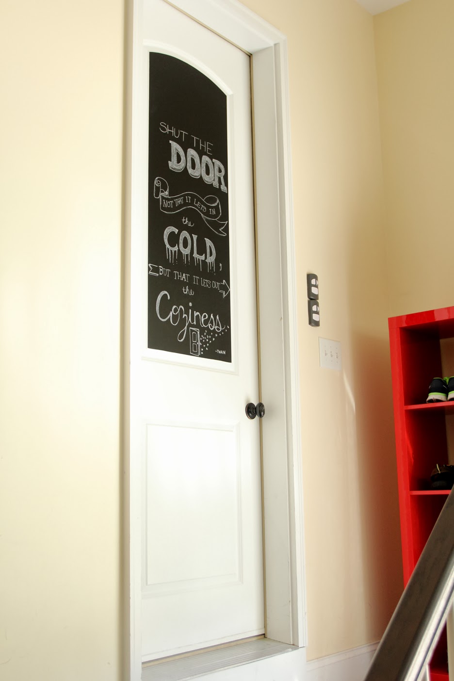 Door Panel Chalkboard HowTo No Painting Required! Less Than Perfect Life of Bliss