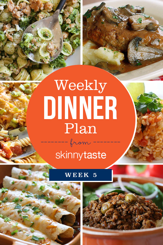 Skinnytaste Dinner Plan (Week 5) Skinnytaste Dinner Plan (Week 5)