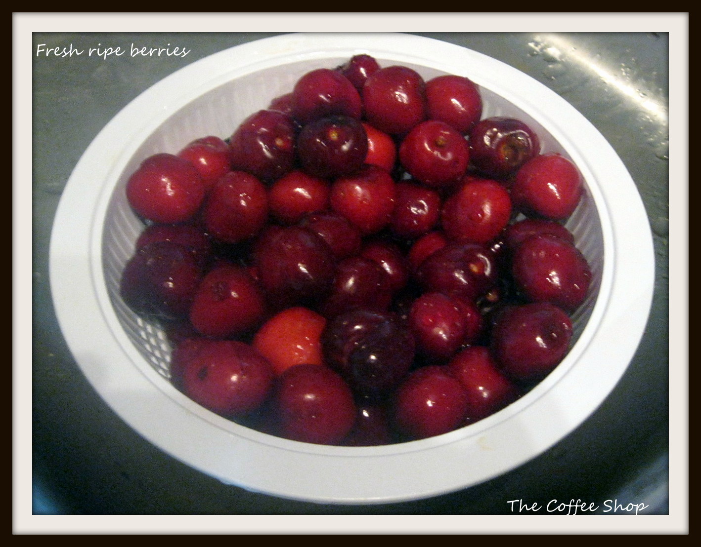 The Coffee Shop Big Reminder and How to Freeze Cherries