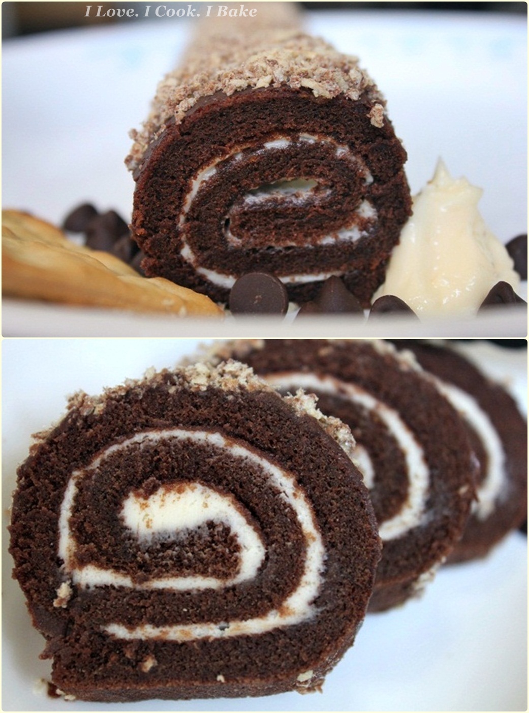 I Love. I Cook. I Bake. Cheesy S'mores Mini Swiss Rolls