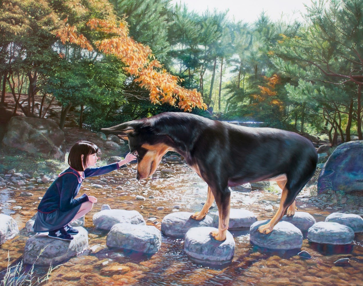 The Girl and Her Dog | © Jeong Woo Jae