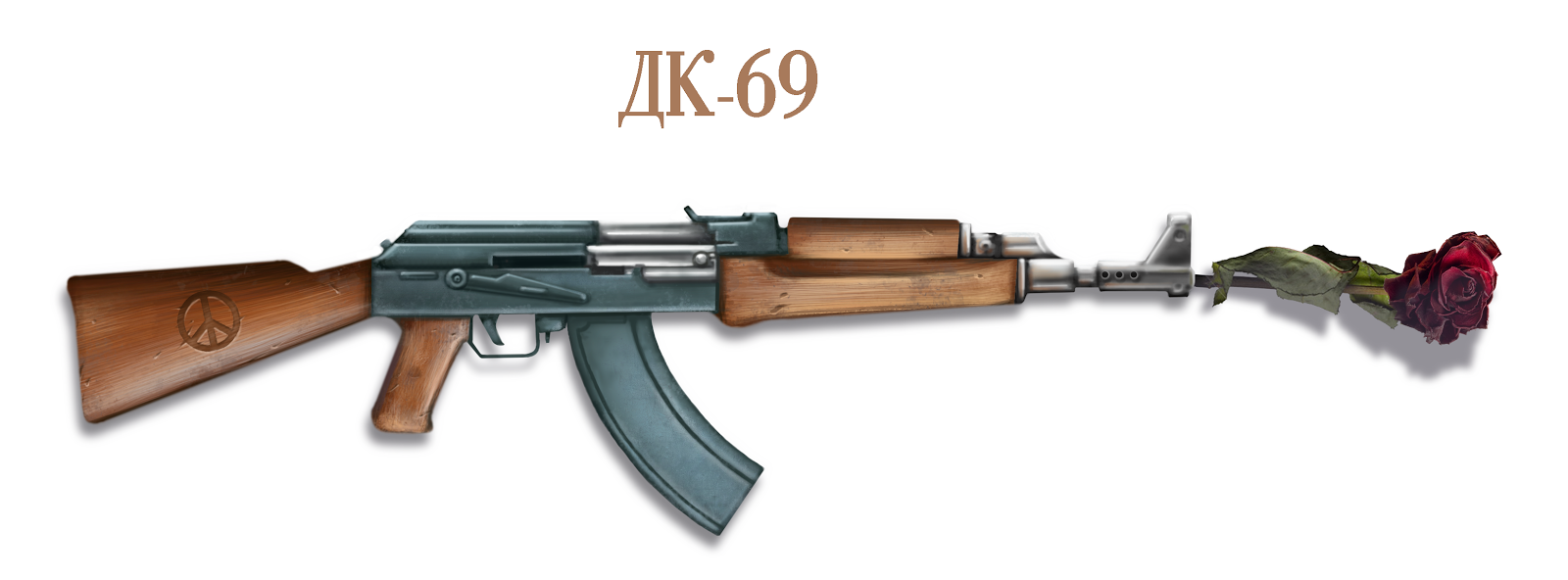 AK-47 peace and love