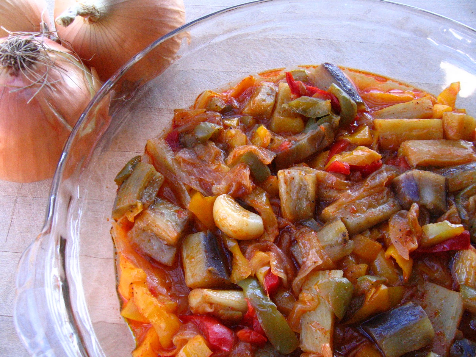 Yasemin's Kitchen Eggplants and Peppers in Olive Oil