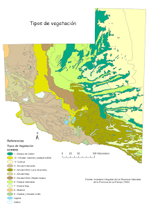 Distribución del Caldén en la Región
