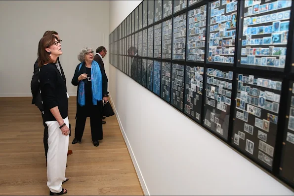 Princess Caroline of Hanover visited 'Construire une collection' or 'Building a Collection' exhibition 