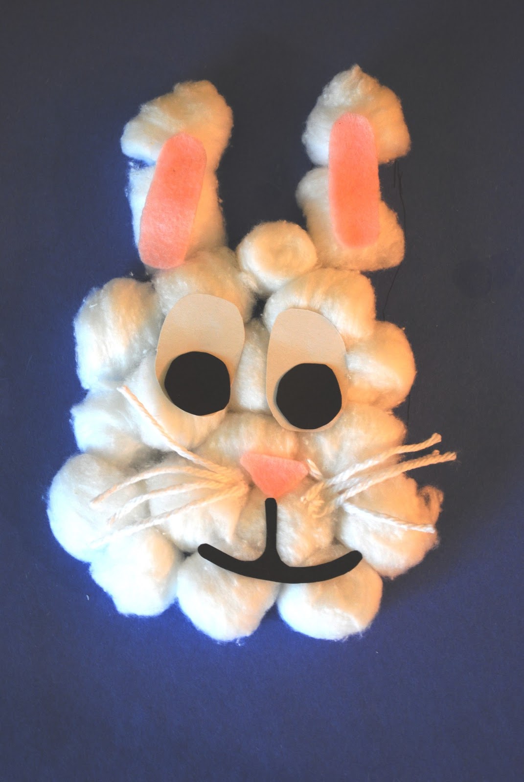 Lindsey Edits Cotton Ball Easter Bunny Craft