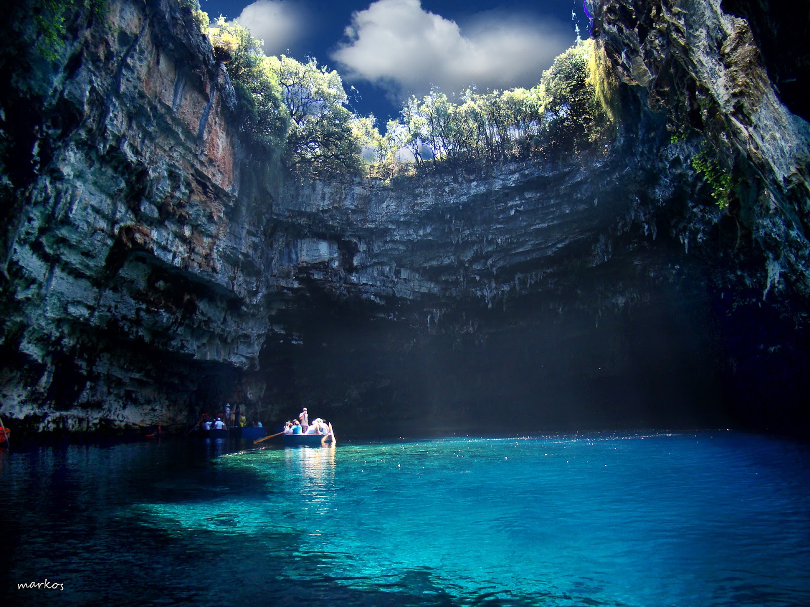 Cave Lake Melissani Greece