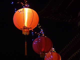 Lanternes au marché de Singapour
