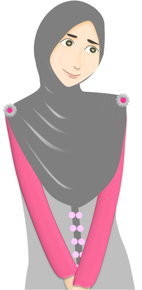 Iznie: Freebies: Kartun Muslimah Ayu