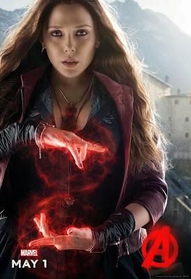 Elizabeth Olsen as Scarlet Witch in new Avengers Age of Ultron poster