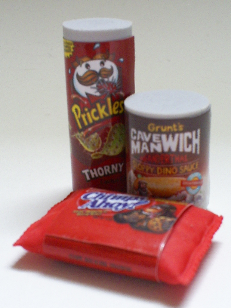 That Figures: REVIEW: Wacky Packages Erasers - Prickles & Cavemanwich