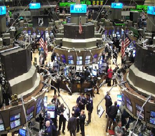 stock market trading floor