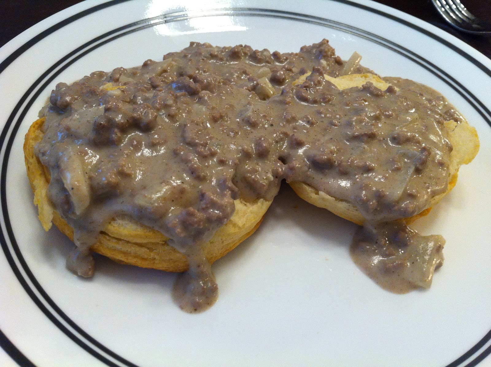 Niki Cooks for Interstitial Cystitis Hamburger Gravy Over Biscuits