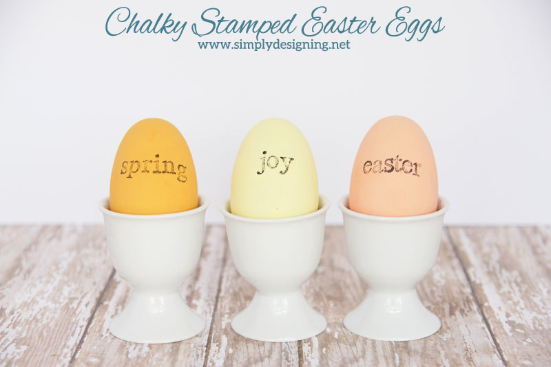 Chalky Stamped Easter Eggs | learn how to create wooden chalk paint eggs with hand stamped accents | #chalkpaint #easter #crafts #stamped