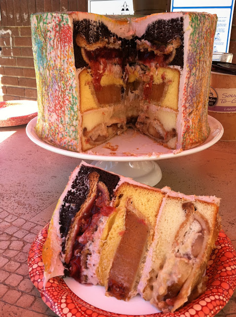 Cherpumple cake and slice