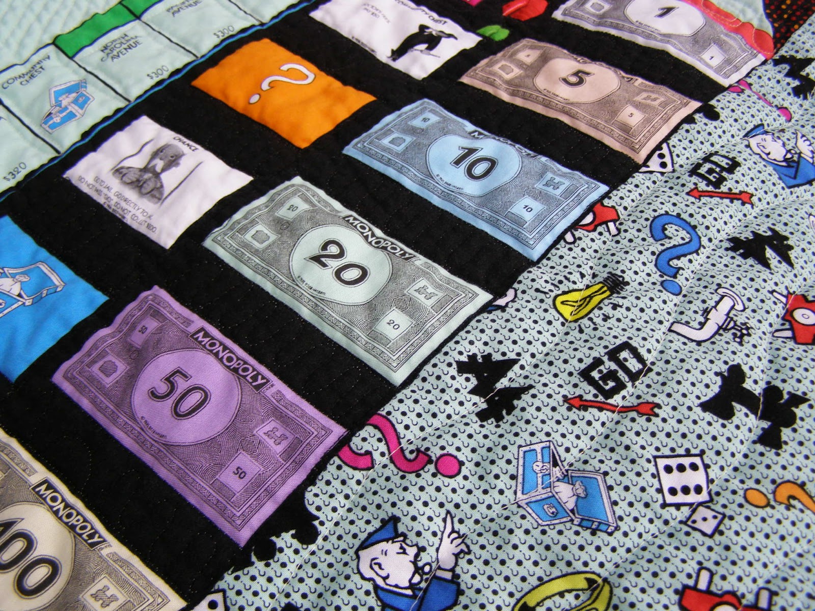 Sarcastic Quilter Monopoly Quilt complete
