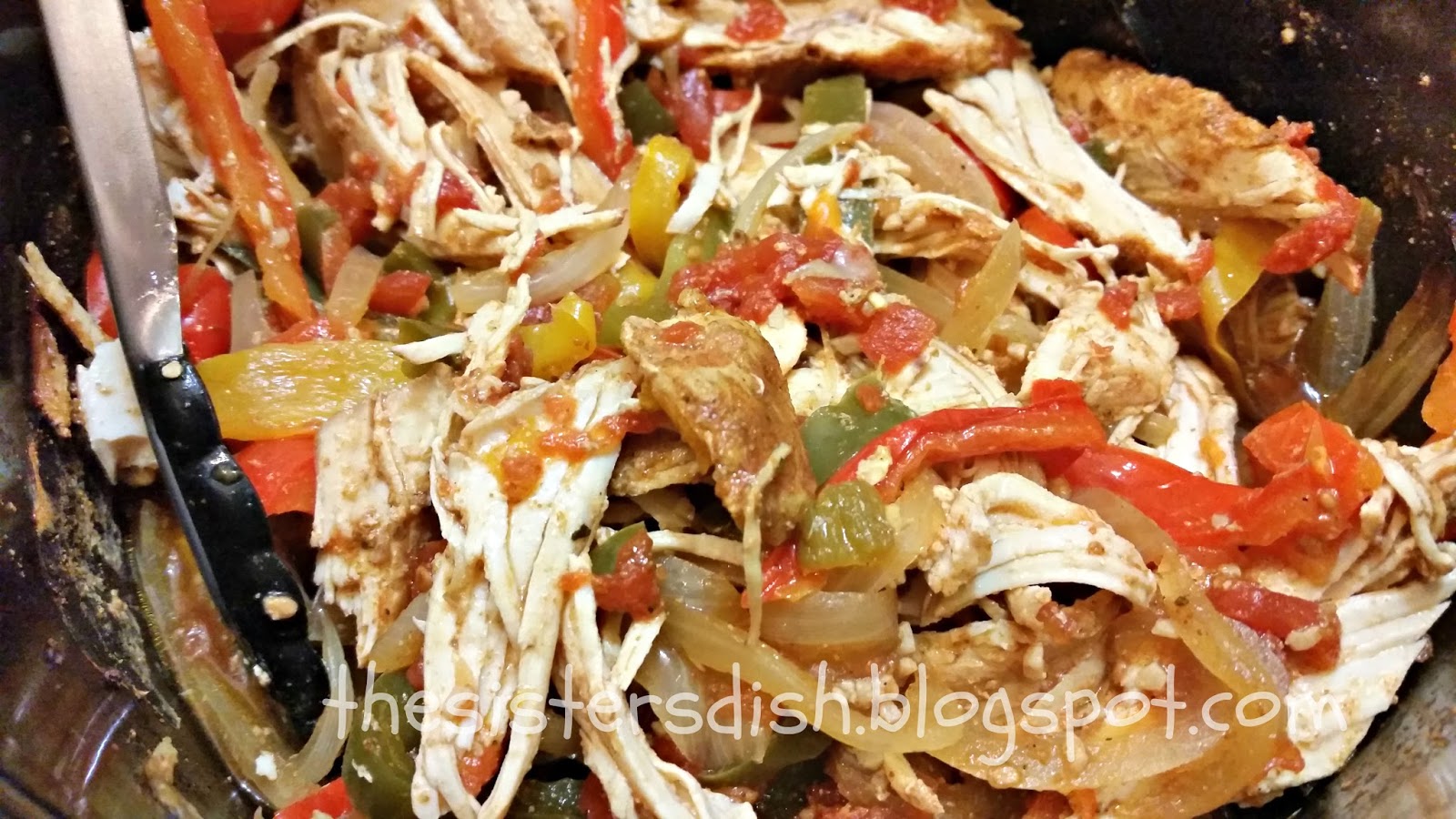 The Sisters Dish Crock Pot Chicken Fajitas