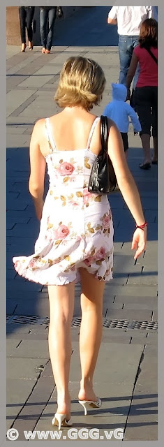Girl wearing summer dress