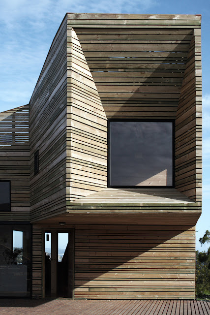 Timber ventilated facade house