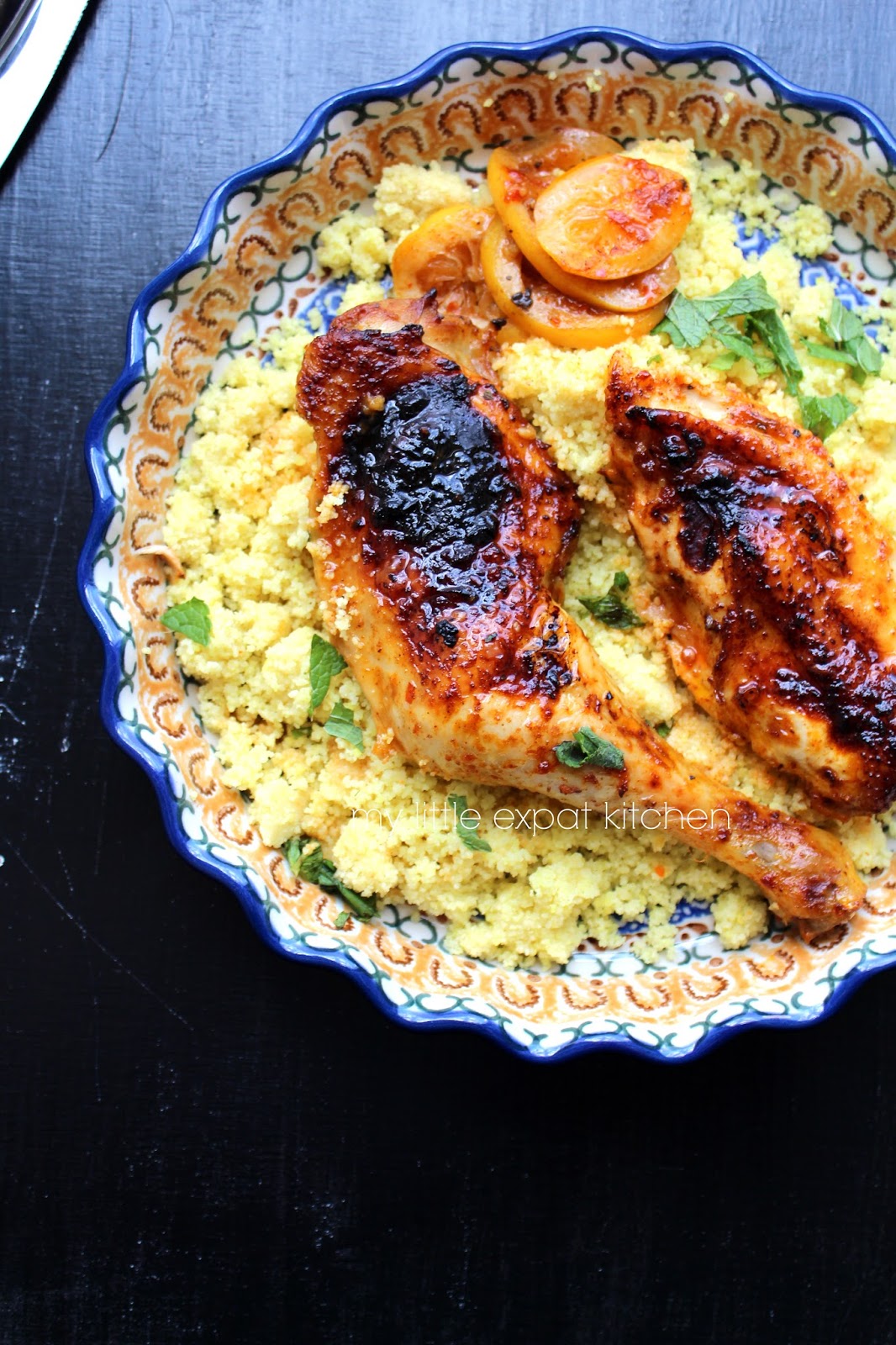 My Little Expat Kitchen Roast chicken with harissa and couscous