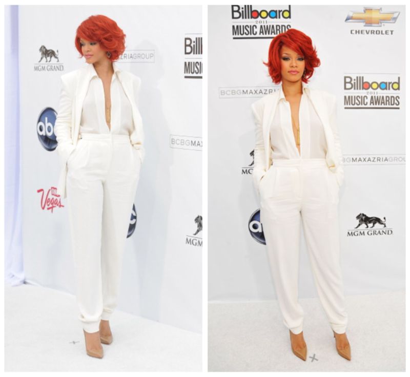 rihanna white jumpsuit