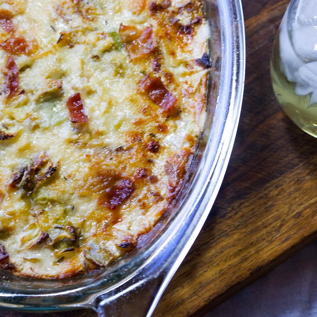 A Table At Robert Ridge Creamy Cabbage, Leek and Swiss Casserole